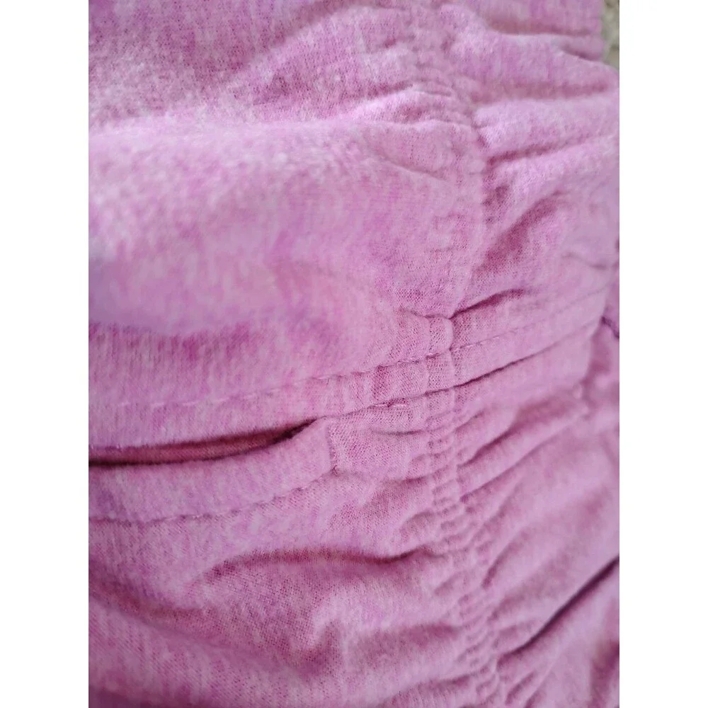 New Gym Shorts with Pockets Women L High Waist Pink Whimsy Soft 💕 Stretchy Boho